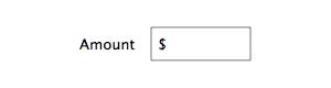 Form design: prefixes and suffixes dollar symbol inside text field