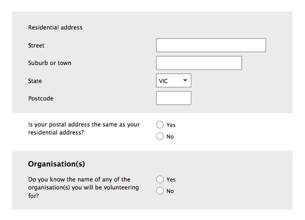 Form design: conditional fields should be hidden until they are confirmed as applicable