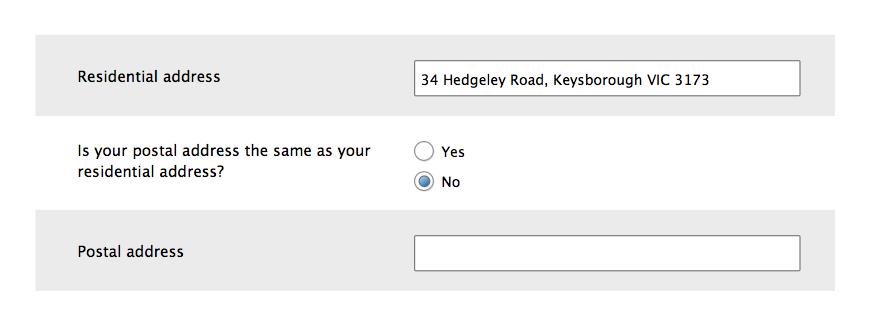 Forms design: Be specific about the kind of address you ask for.