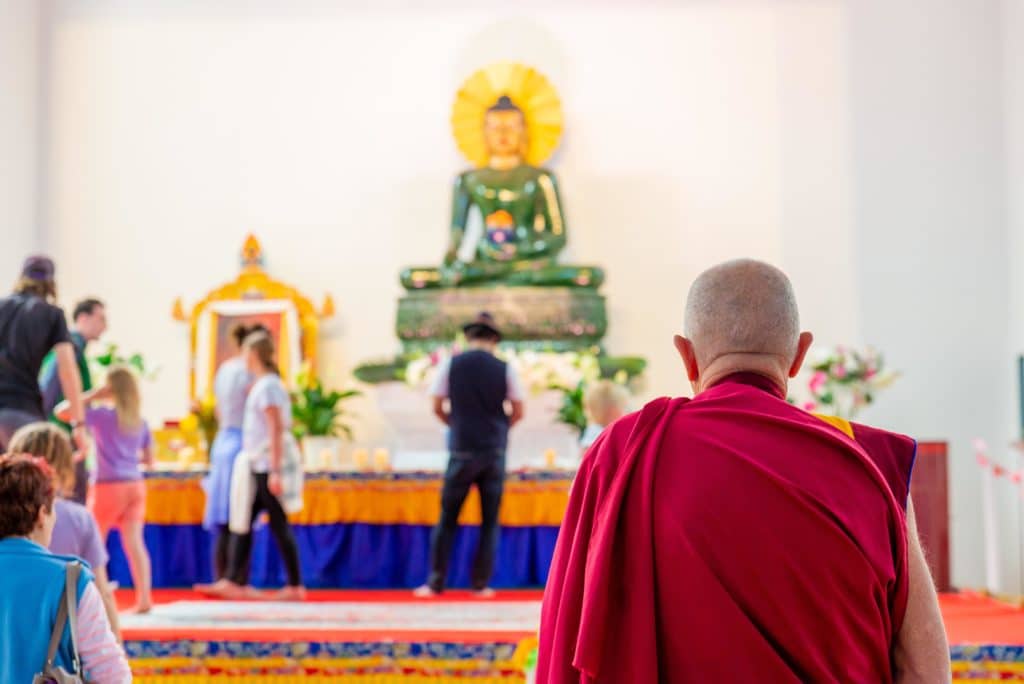 Monk at The Great Stupa of Universal Compassion