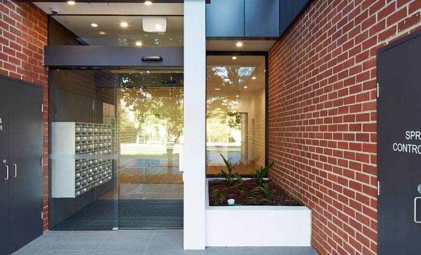 Entrance to apartment building