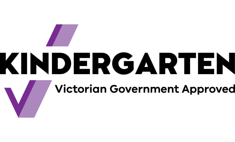 Kinder Tick logo 'Kindergarten - Victorian Government Approved'