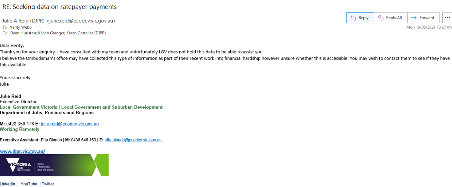 I have consulted with my team and unfortunately LGV does not hold this data to be able to assist you. I believe the Ombudsman's office may have collected this type of information as part of their recent work into financial hardship however unsure whether this is accessible.