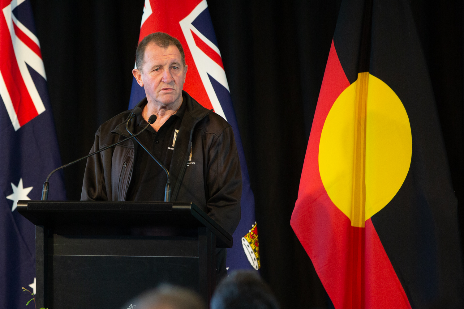 Uncle Perry Wandin performing the Welcome to Country