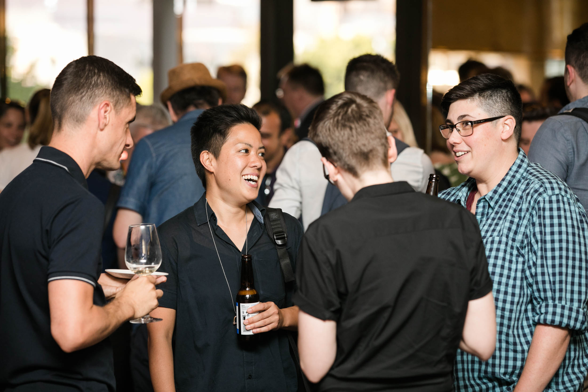 People celebrating the 2018 VPS LGBTIQ+ Pride Awards