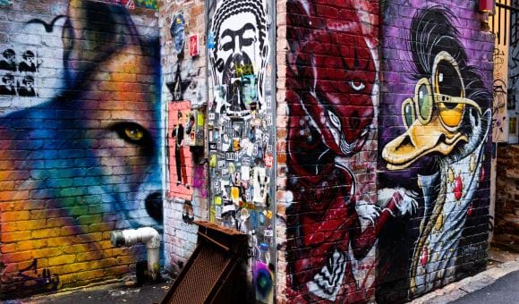 A photo of graffiti in Melbourne's Hosier Lane