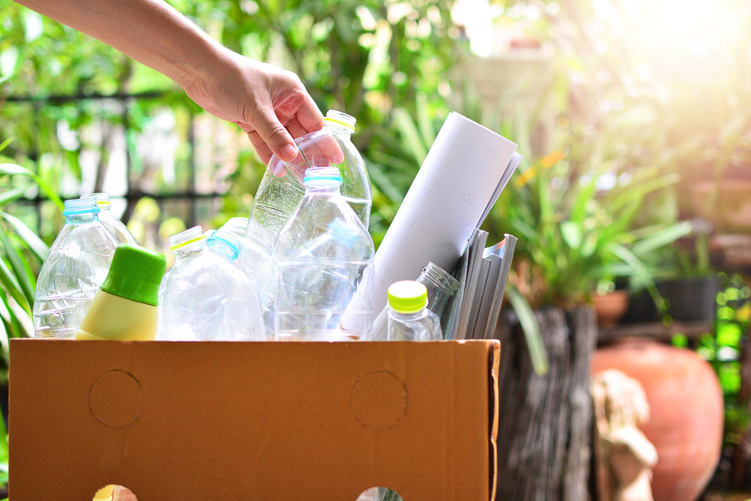 A box of recycling