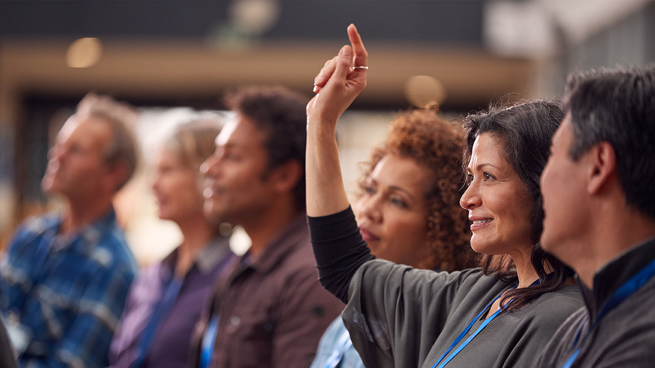 People at a conference