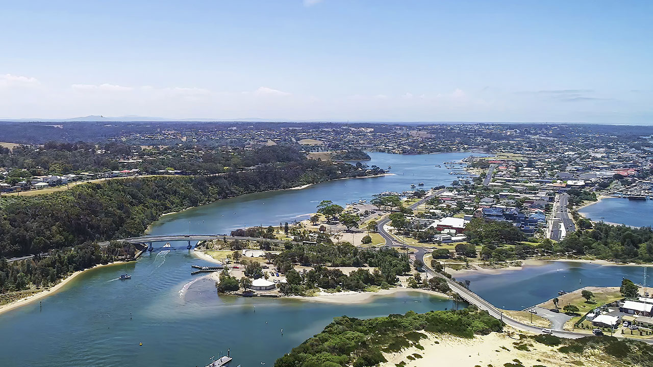 Lakes Entrance aerial photo