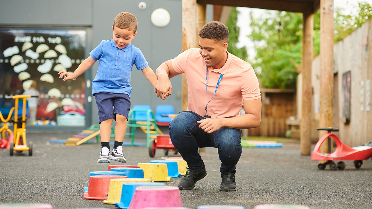 Educator and child