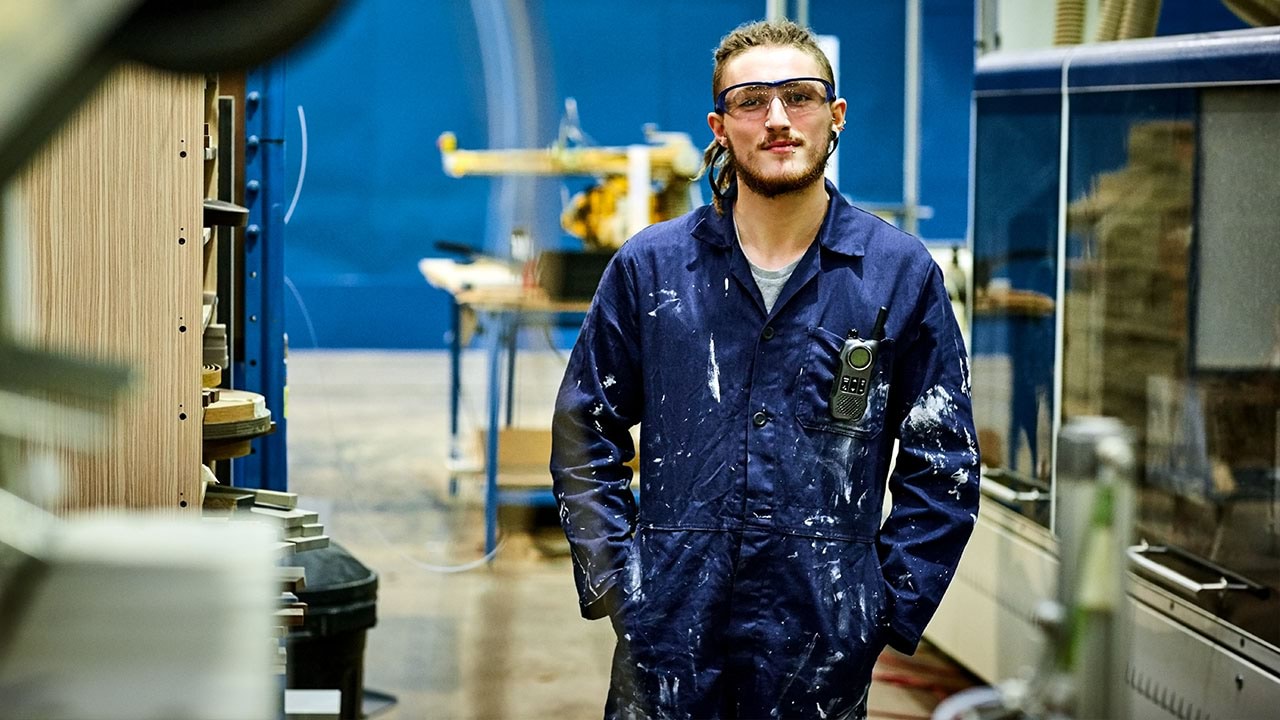 Person in manufacturing setting