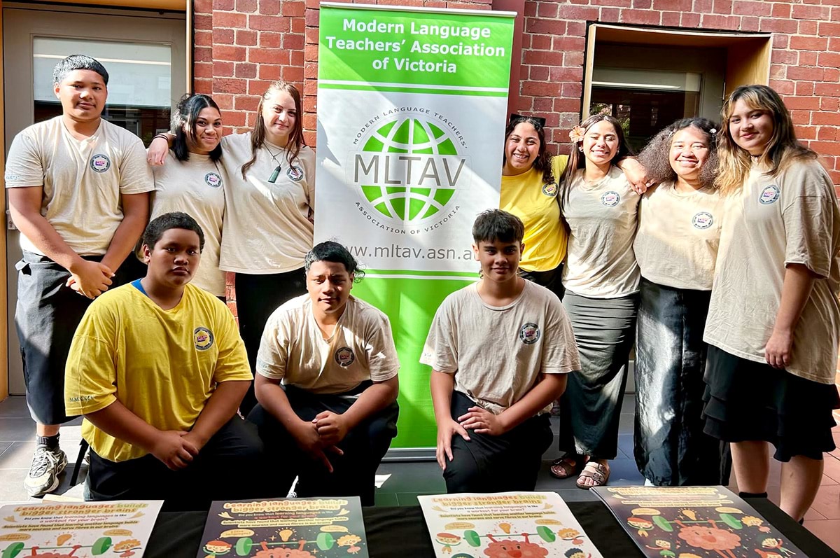 Some of the Pese Mai members at the Modern Language Teachers' Association of Victoria