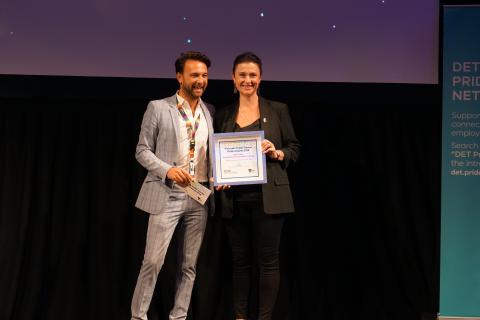 Workplace Pride Award recipient at the 2019 VPS Pride Awards