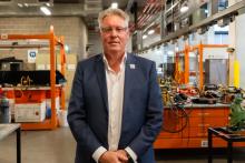 Person from Box Hill Institute standing in workshop