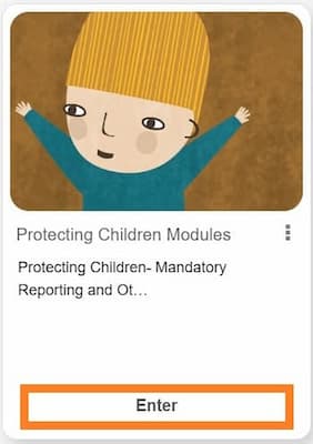 Protecting children modules category on homepage with enter button.