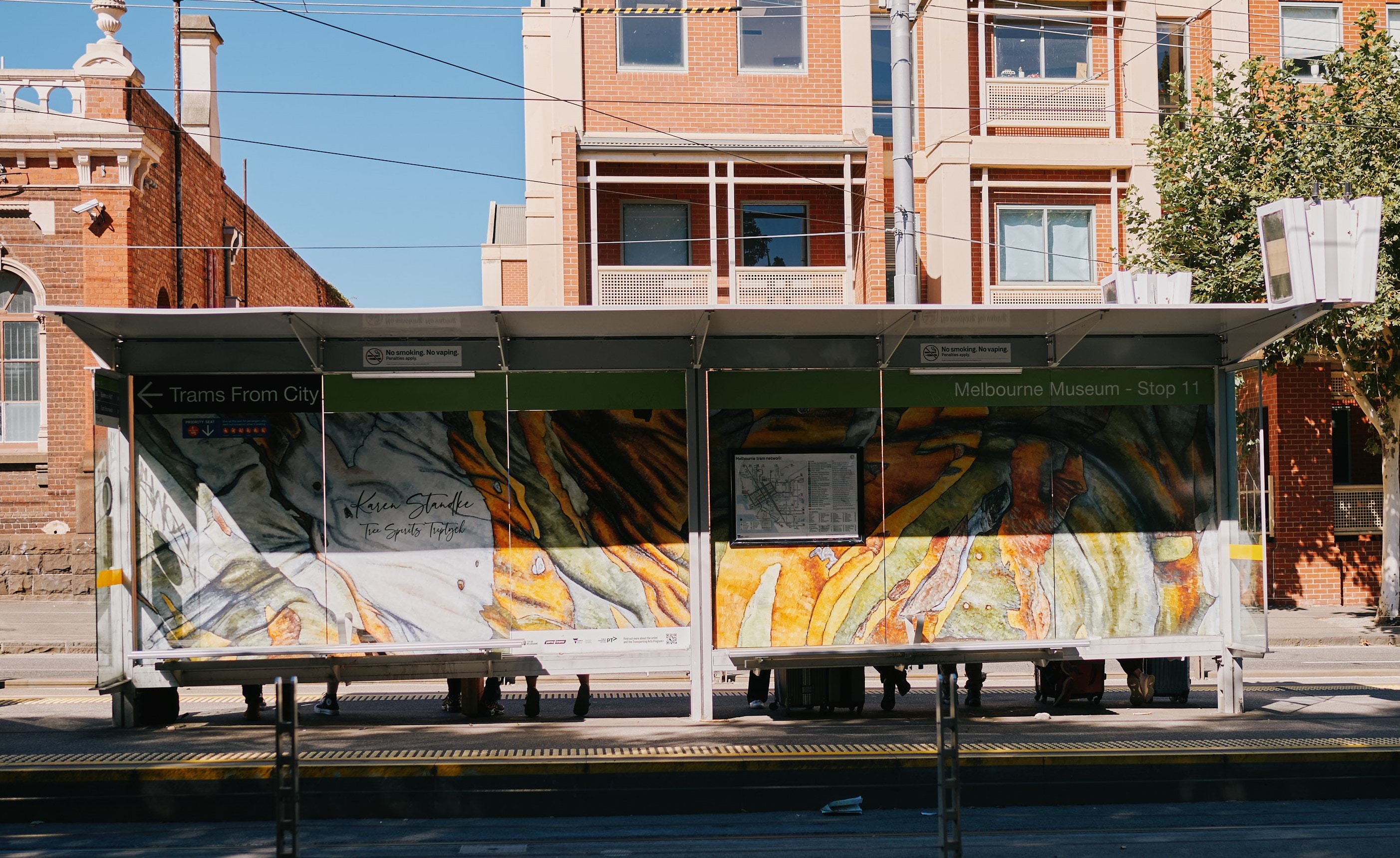 Image: 'Tree Spirits' by Karen Standke at Tram Stop 11