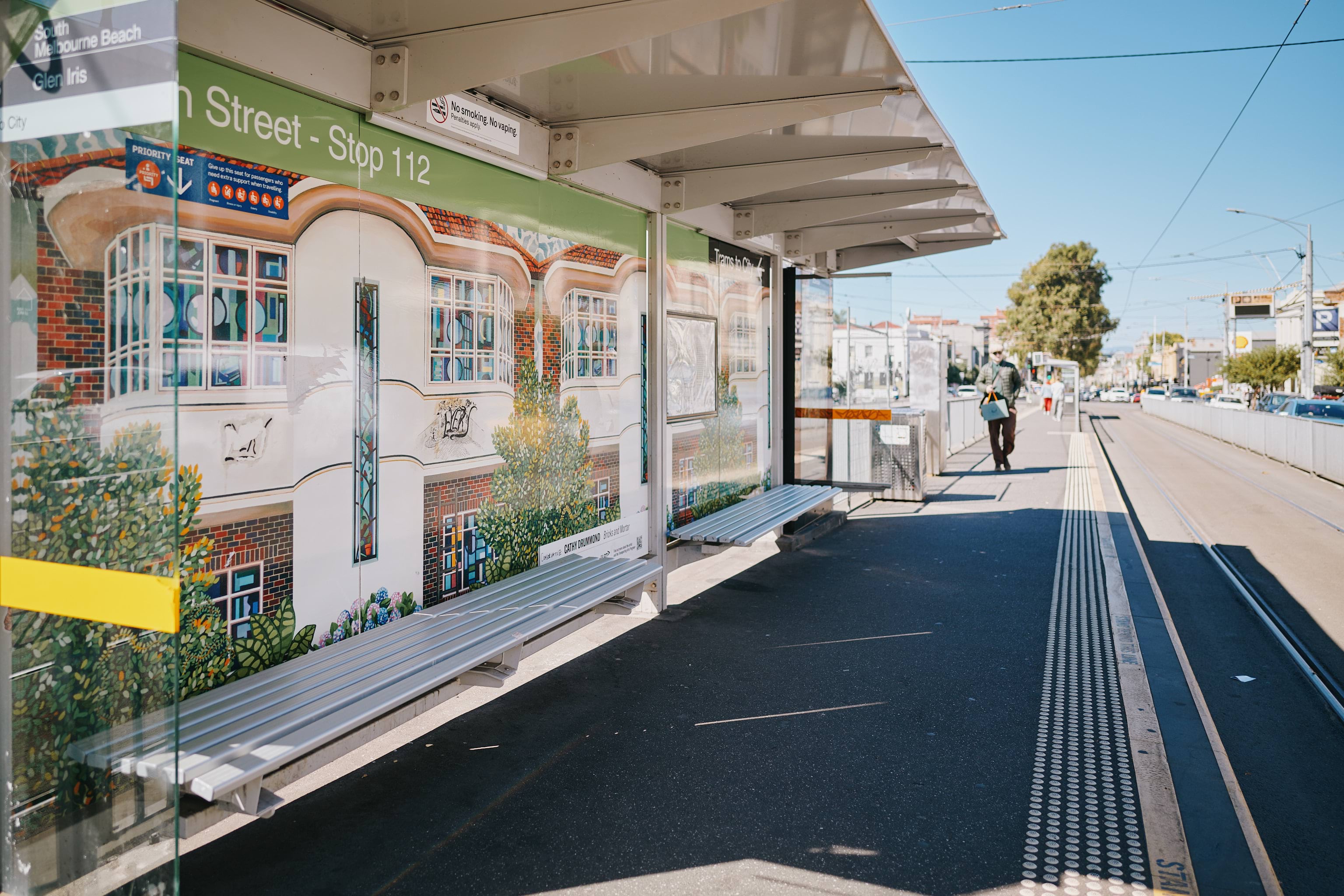  'Around Town' by Cathy Drummond at Tram Stop 112