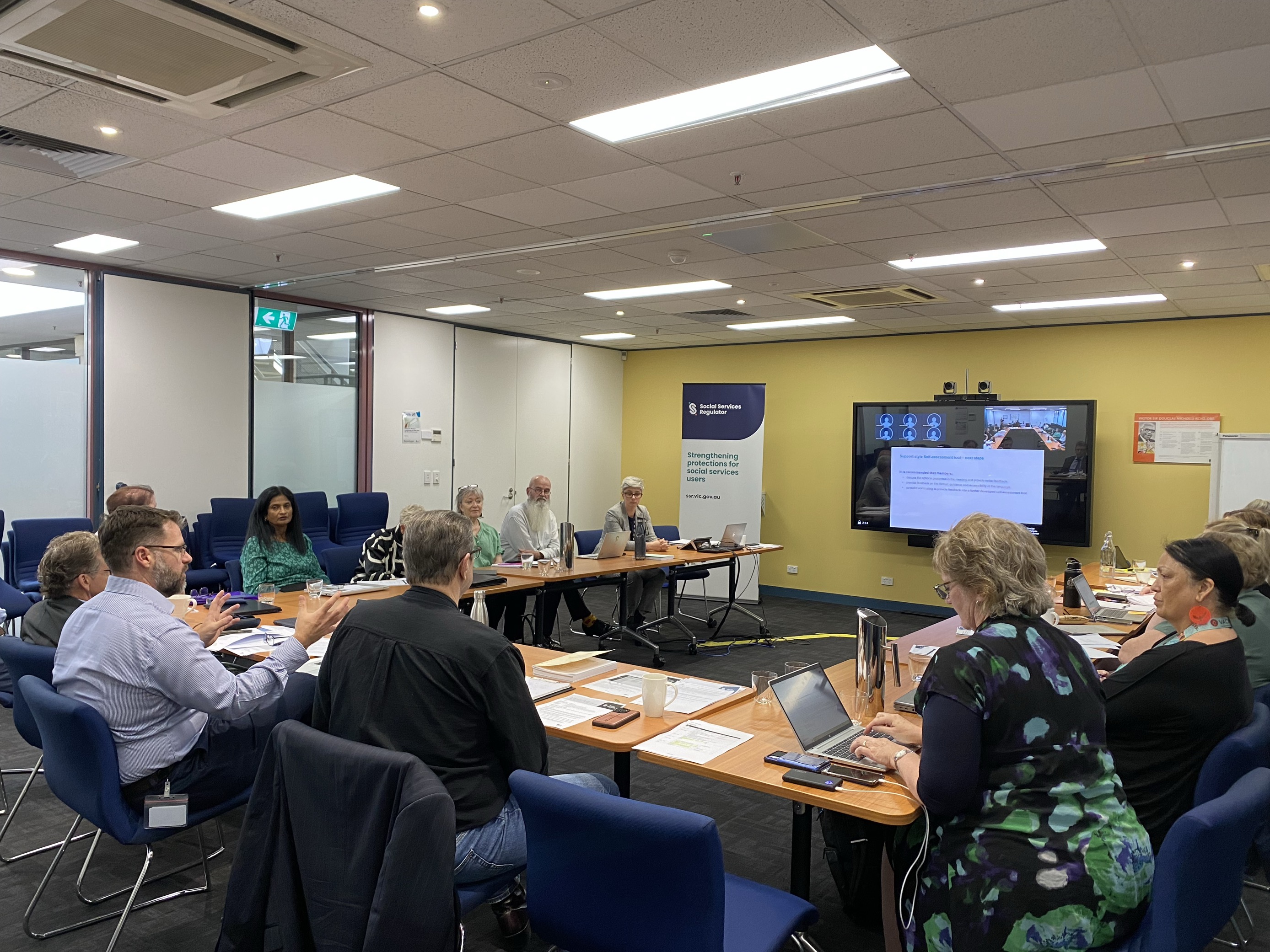 People gathered at the Social Services Regulator for the Service Providers Reference Group