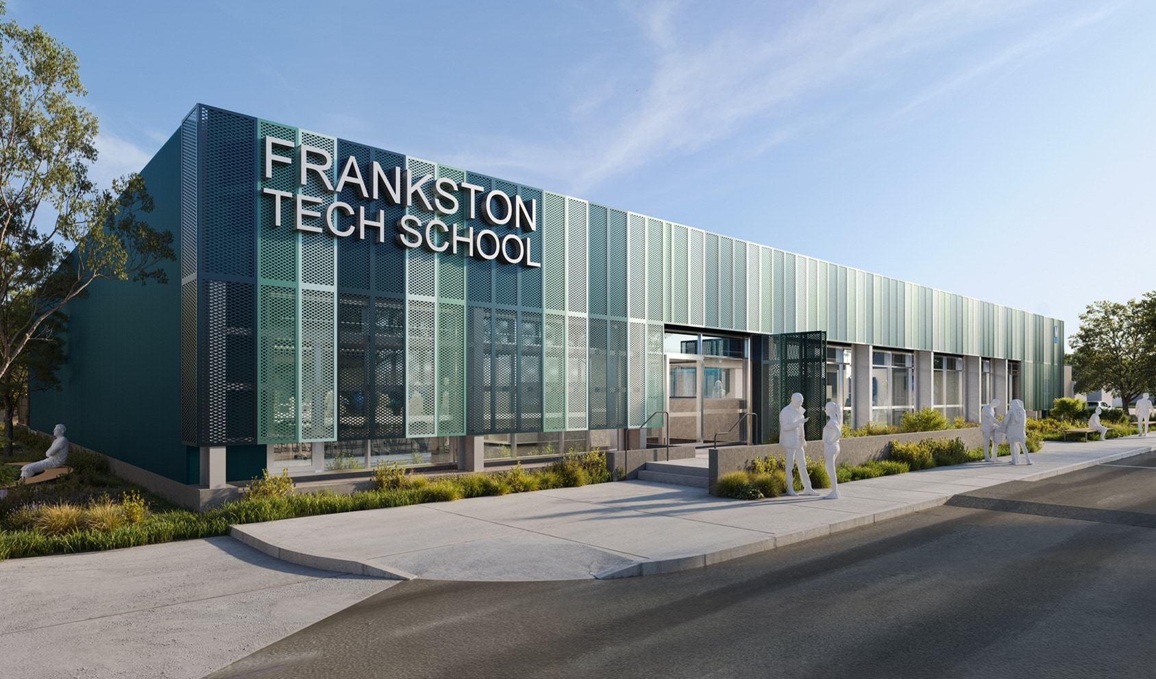 Rendered illustration of the new Frankston Tech School.