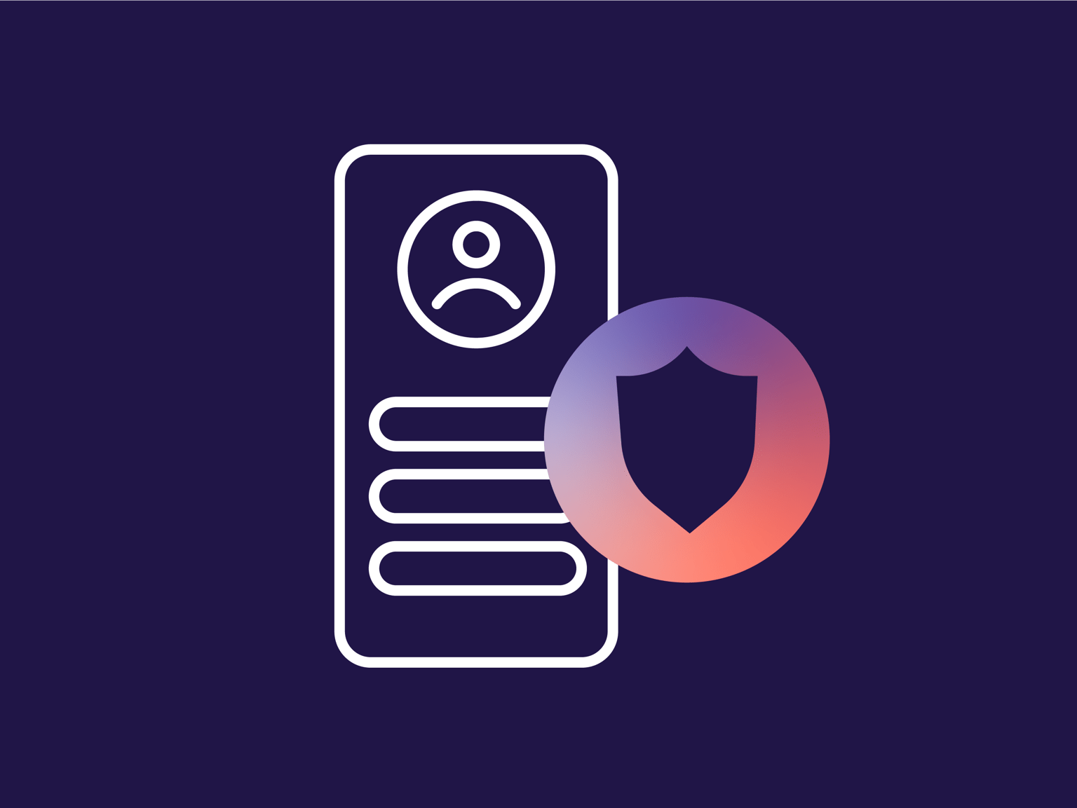 Mobile phone and security symbol