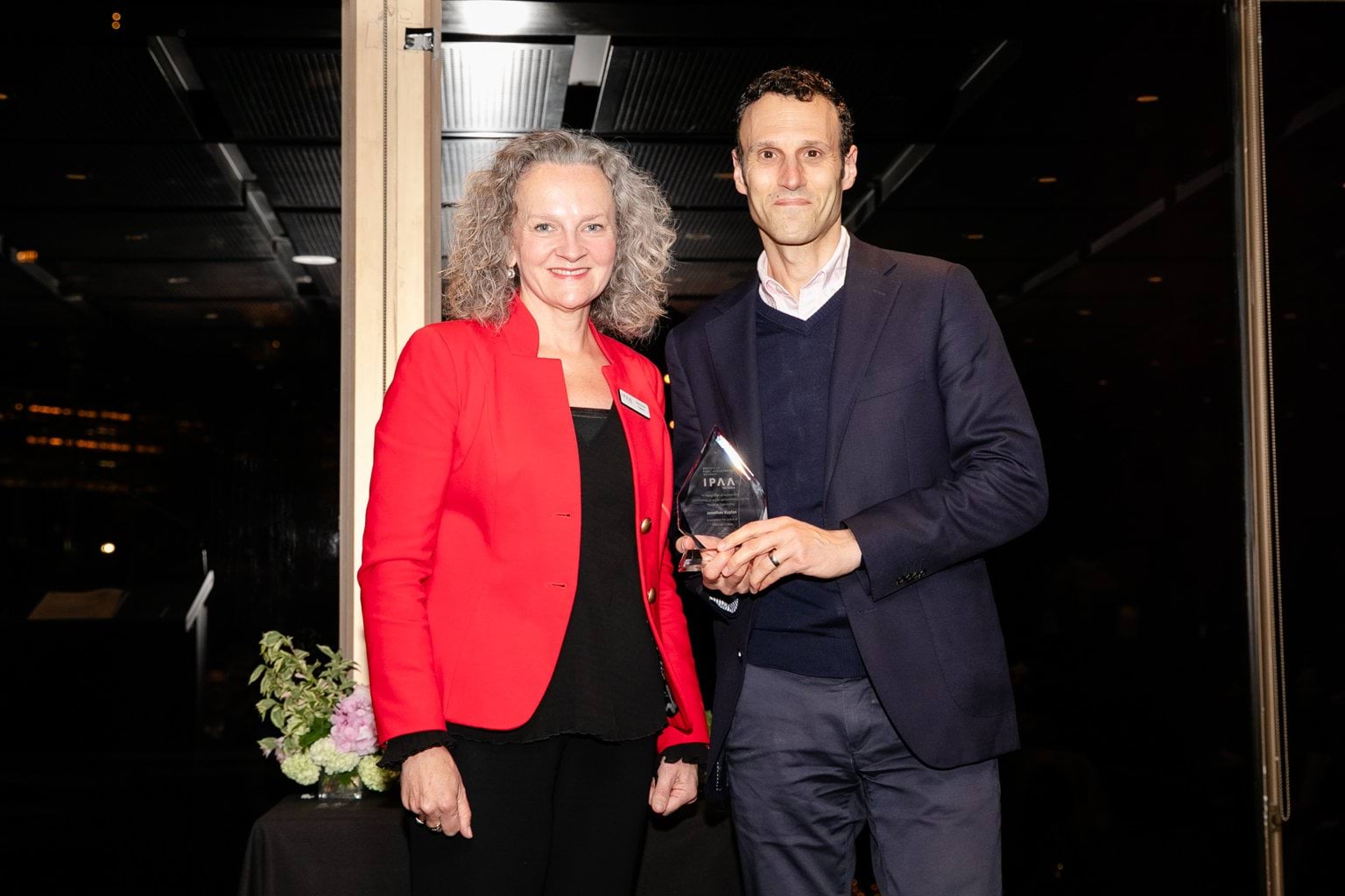 Jonathan Kaplan with his Award from the IPAA