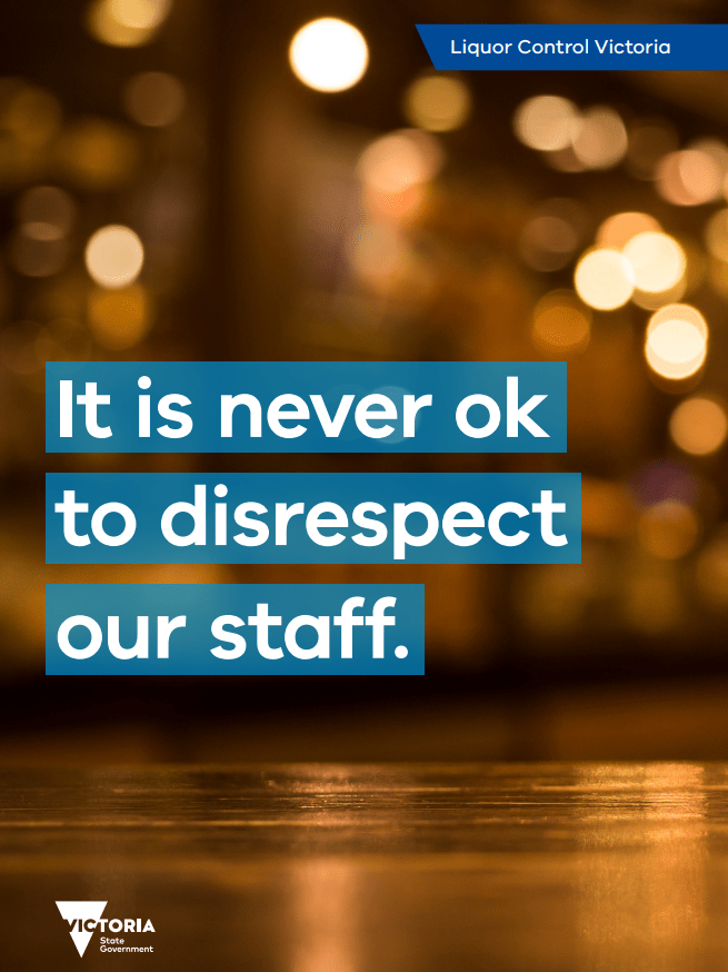 Optional signage - Never ok to disrespect our staff