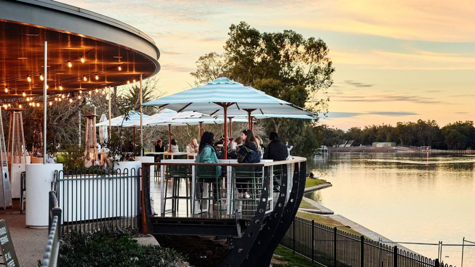People sitting at the Mildura Boat House
