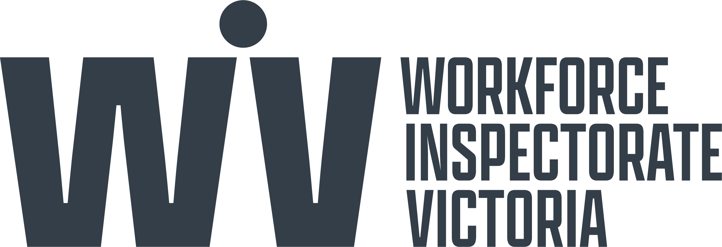 The image shows a logo containing the letter wiv next to the words Workforce Inspectorate Victoria