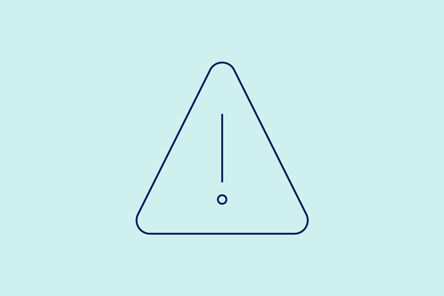 Icon showing an alert sign