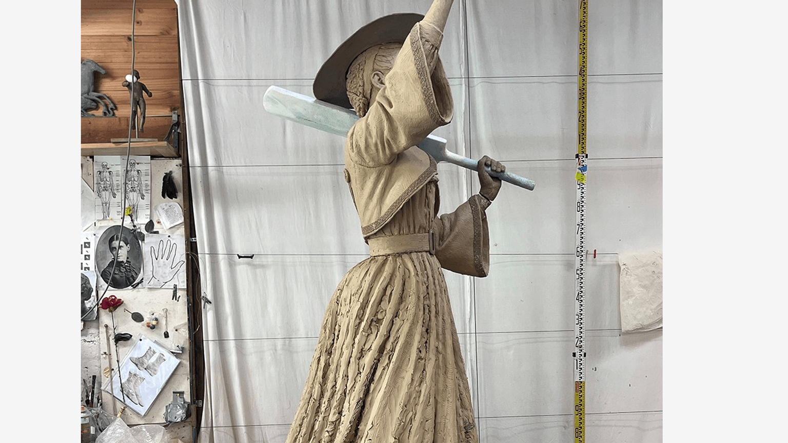 Barbara Rae sculpture clay full length